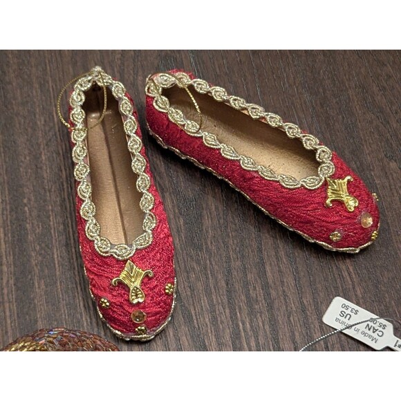 VTG Pier One Christmas Ornaments Rhinestone Jeweled Beaded Embroidered Tassled - Picture 9 of 12